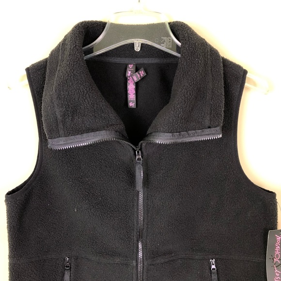 BETSEY JOHNSON PERFORMANCE Black Vest size Large - Picture 2 of 8